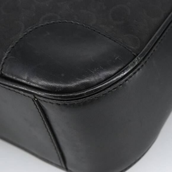 CELINE C Macadam Canvas Shoulder Bag Black - Picture 15 of 16